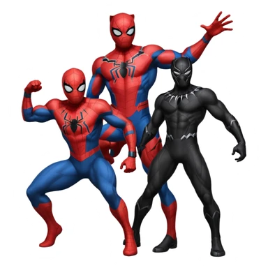 homen aranha pantera negra sticker