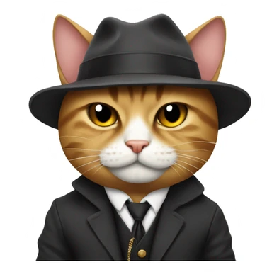 Gangster cat sticker
