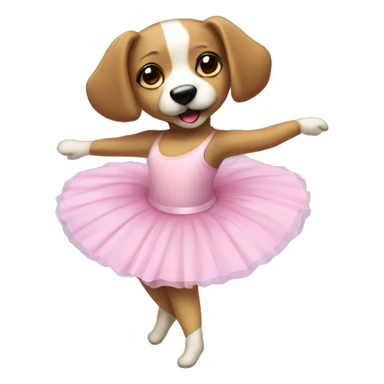 Perrita con tutú de ballet  sticker