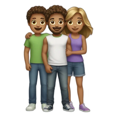 2 sisters and 1 brother sticker