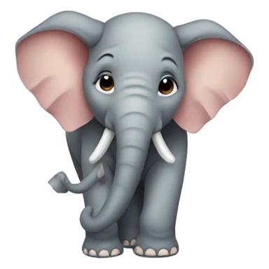Elephant with a bow  sticker