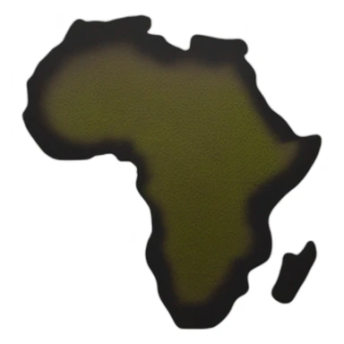 le continent africain de couleur noire sticker