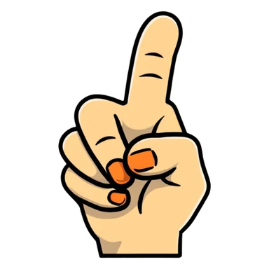 pink middle finger sticker