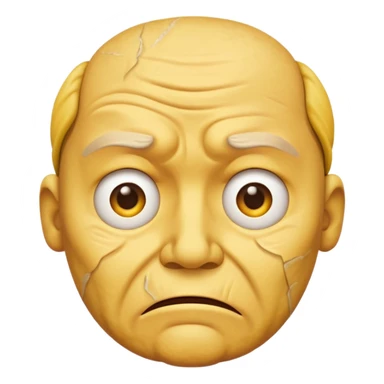 yellow face emoji that's broke financially sticker
