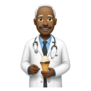 Doc with icecream  sticker