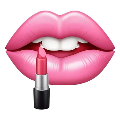 Pale pink kiss print sticker