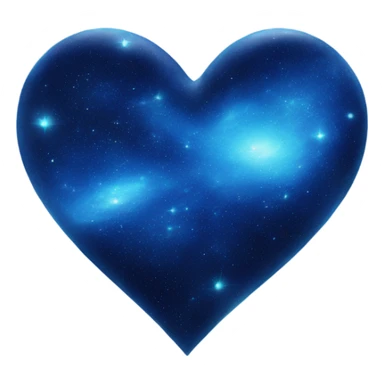Blue galaxy heart sticker