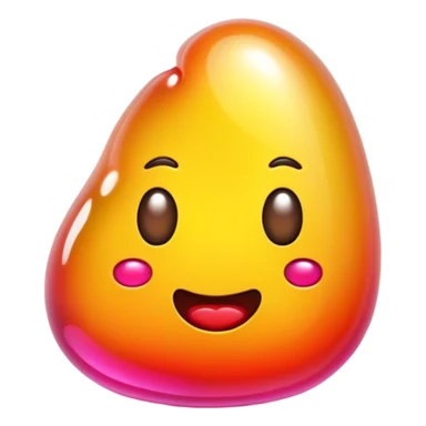 neon jelly bean poop emoji sticker