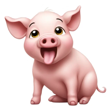 A piglet farting sticker