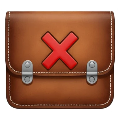 no money sign, empty wallet with a red X, no text sticker