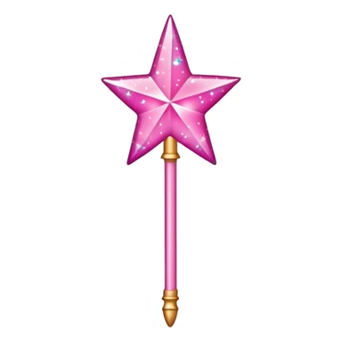 Fairy wand  pink with sparkles  sticker