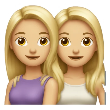 two caucasian girls sticker