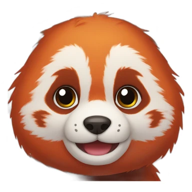 Red panda kawai sticker