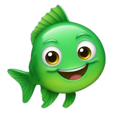 green fish thumbs up sticker