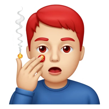 Sniffing poppers sticker