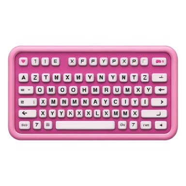 mix light pink dark pink and white girly keyboard sticker