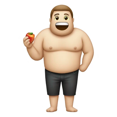 Eine Person mit einem Dicken Bauch neben einer Person die einen Stock in der hand hält sticker