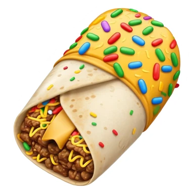 Big burrito with sprinkles sticker