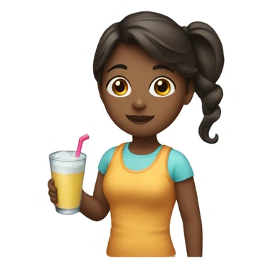 girl with a shake glass in her hand sticker