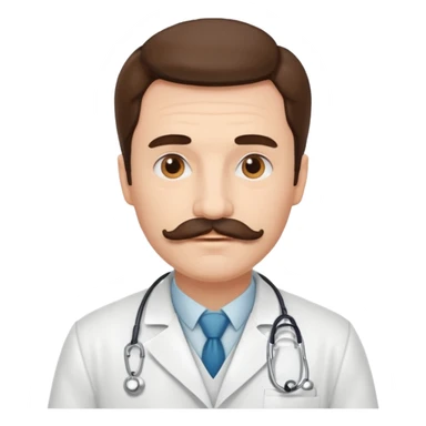 doctor with  mustaches style  sticker