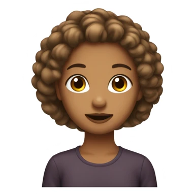 Tanish brown pretty girl with 3 a hair sticker