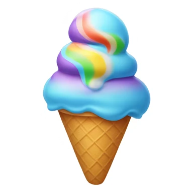 Rainbow ice cream  sticker