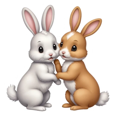 Dogs with bunnies sticker