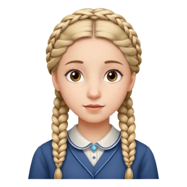 young modest jewish girl braid sticker
