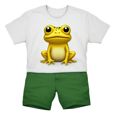 yellow toad wearinga white t-shrt and gren shorts sticker