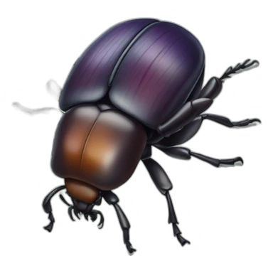 Beetle wearing toupee sticker