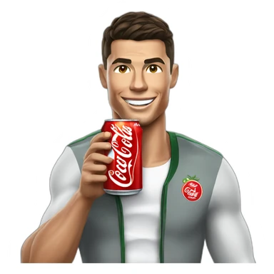 Cristiano Ronaldo drink coca cola sticker
