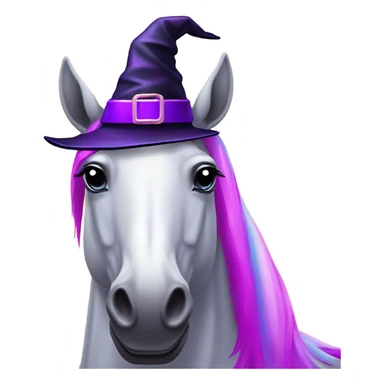 Lisa frank Halloween horse with witch hat sticker