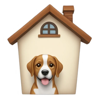 dog in a house sticker