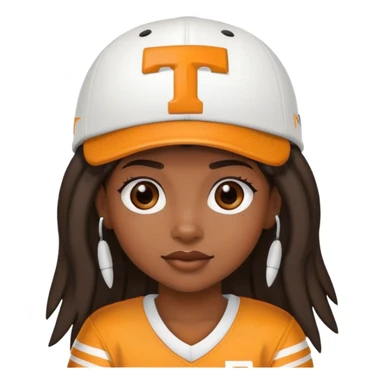 Black girl with mullet and a Tennessee football hat sticker