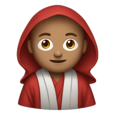 Monk in red bathrobe sticker