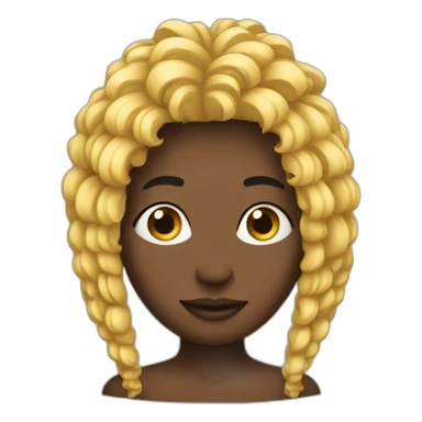 perruque african sticker