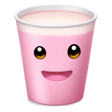 Pink milk in a cup sticker