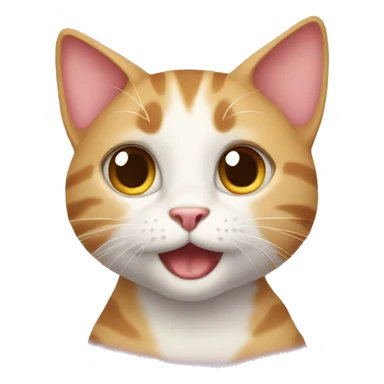 Surprise love cat sticker