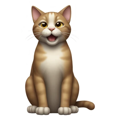 A cat flipping off somebody sticker