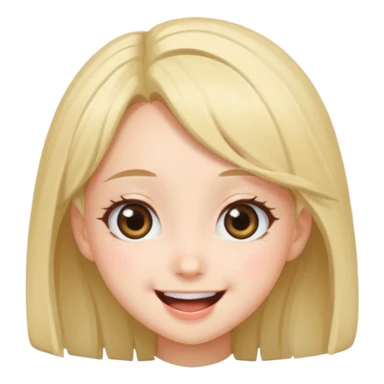 Make a cute anime girl laughing  sticker