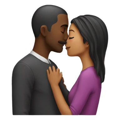 a couple kissing sticker