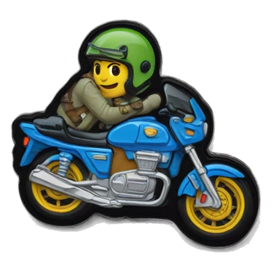 Une moto merlin pin pin sticker