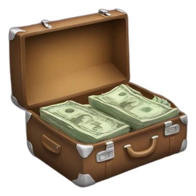 money suitcase sticker