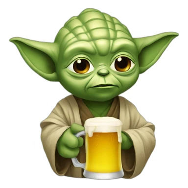 Yoda with a beer sticker