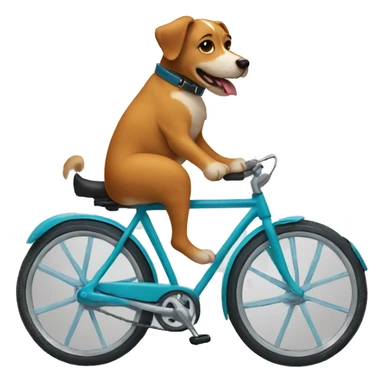 Dog on a bike  sticker