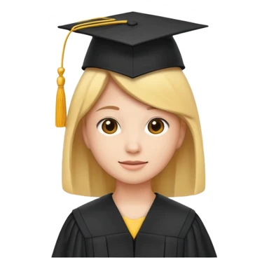 c/o 2026 with graduation cap, emoji style sticker