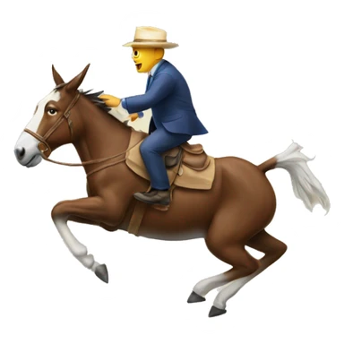 Voter jumping off of mule.  sticker