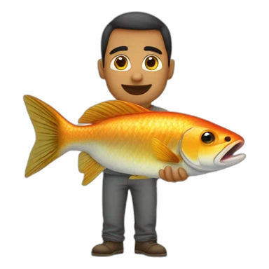 Moutoun avec poisson sticker