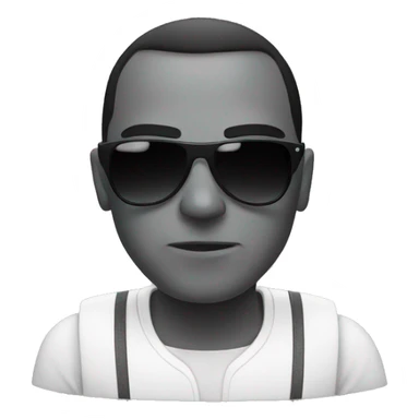 Shek serious with sunglasses  sticker