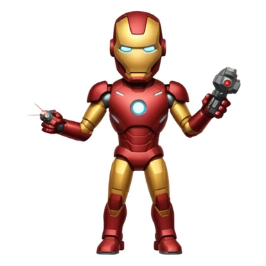 Ironman standing up shooting a laser towards me sticker
